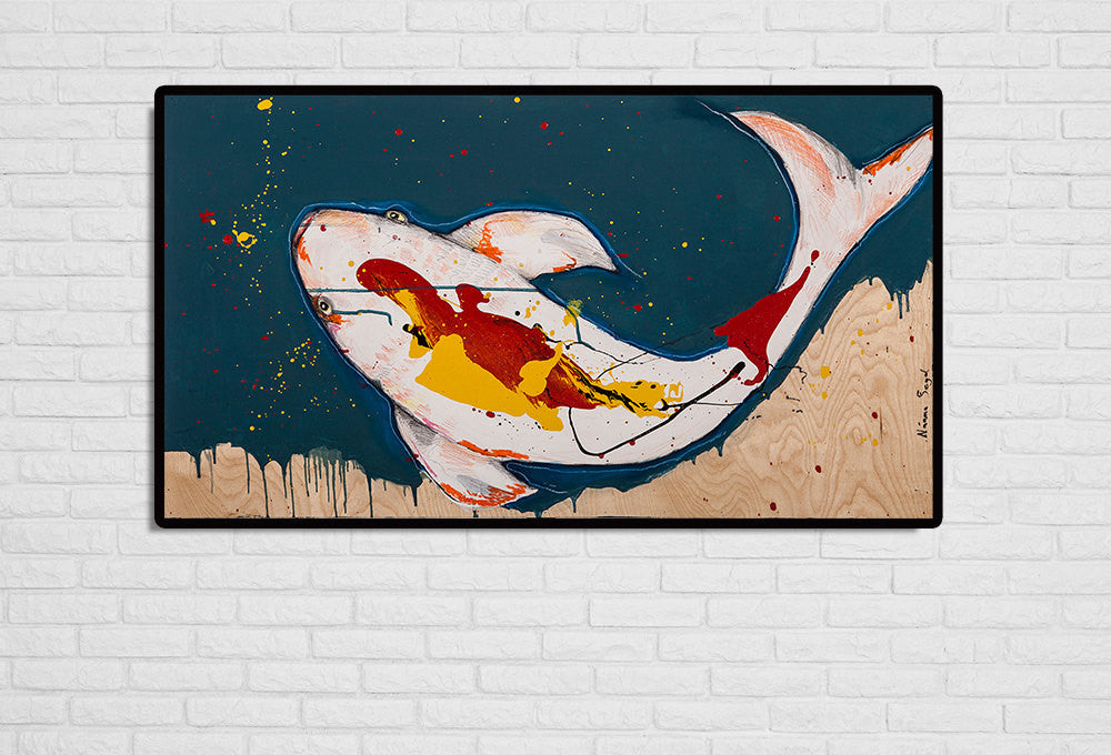 ציור של דג קוי  - הדפס נייר